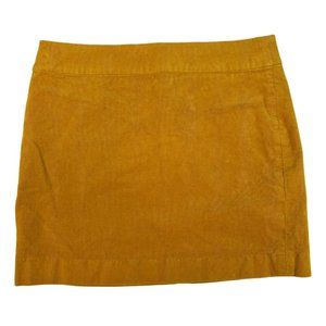 Banana Republic Mini skirt Women's 10 Corduroy Yellow Cotton Spandex Elastane